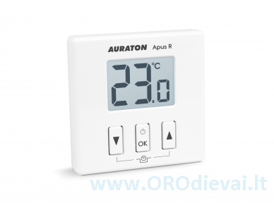 AURATON Apus SET (AURATON 200 RTA) belaidis termoreguliatorius su elektronine radiatoriaus vožtuvo galva (komplektas) 3