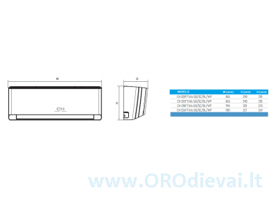 C&H SUPREME CONTINENTAL Inverter CH-S09FTXAL-WP efektyvus šildymas iki -25°C 4