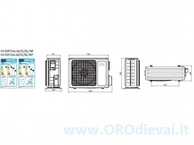 C&H SUPREME CONTINENTAL Inverter CH-S09FTXAL-WP efektyvus šildymas iki -25°C 5