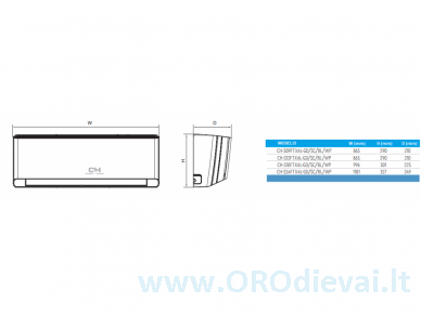 C&H SUPREME CONTINENTAL Inverter CH-S09FTXAL-FB efektyvus šildymas iki -25°C 4