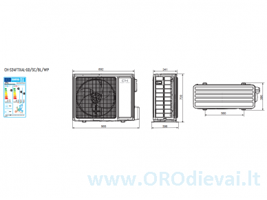 C&H SUPREME CONTINENTAL Inverter CH-S24FTXAL-WP efektyvus šildymas iki -25°C 5