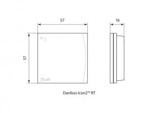 Danfoss Icon2™ bevielis virštinkinis temperatūros jutiklis 088U2120