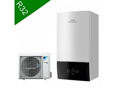 Daikin Altherma 3 EHBH08E6V+ERGA06EVH 7,74 kW be vandens talpos, be vėsinimo funkcijos, 6kW tenu, 230V BALTAS