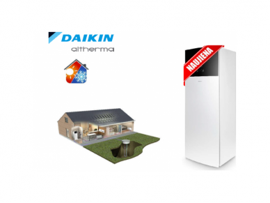 Daikin Altherma 3 GEO, EGSAH06D9W, 7,98 kW su integruota 180 l karšto vandens talpa, 400V (Inverterinis) geoterminis šilumos siurblys, be vėsinimo funkcijos