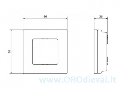 Danfoss termostatas Icon™ bevielis, 088U1081, virštinkinis 1