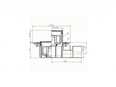 Didelio pralaidumo trapas HL5100Pr DN50/75 su „sausu“ sifonu Primus 1