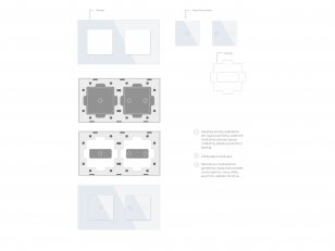 Dvipolė, sensorinė, modulinė panelė (balta)