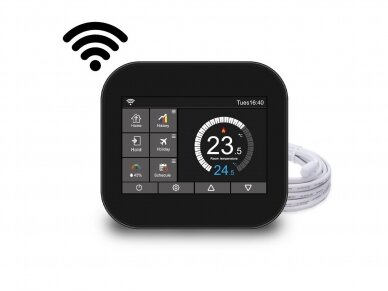 Elektroninis WI-FI termostatas (termoreguliatorius) Feelspot WTH07.36 black, Tuya 1