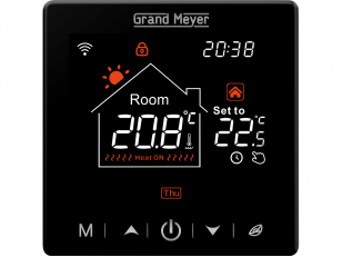 Grand Meyer® SN20 Programuojamas termostatas su WIFI, laidinis, savaitinis, potinkinis, 230V, 16A