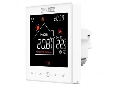 Grand Meyer® SN10 Programuojamas termostatas su WIFI, laidinis, savaitinis, potinkinis, 230V, 16A 2