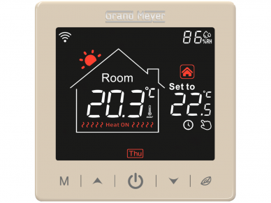 Grand Meyer® SN15 Programuojamas termostatas su WIFI, laidinis, savaitinis, potinkinis, 230V, 16A