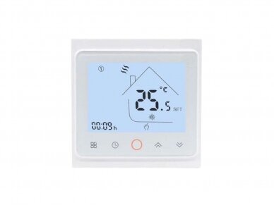 Grindinio šildymo termostatas su WIFI E500i, programuojamas, baltas