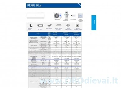 Haier PEARL Plus 5kW (matinis) oro kondicionierius / šilumos siurblys oras-oras AS50PDAHRA/1U50MEGFRA 13