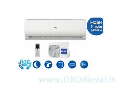 Haier TUNDRA Plus 2.6kW oro kondicionierius  šilumos siurblys oras-oras AS25TAEHRA-CLC/1U25YEEFRA