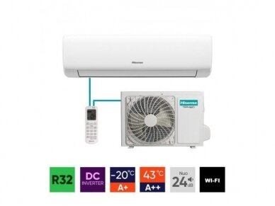 Hisense HVAC Serija WINGS PRO KB25YR3E (Pro) SIENINIS ORO KONDICIONIERIUS 2,6/2,7 kW