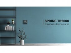 Išmanus termostatas su WiFi SPRING TR2000-1WW laidinis, elektriniam grindiniam šildymui, baltas, 16A