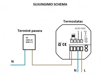 Išmanusis termostatas su WIFI SPRING TR7000 (juodas) 4