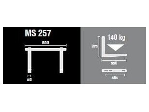 Laikikliai sieniniai su bėgeliu 55-80 cm MS257