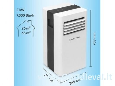 Mobilus oro kondicionierius Trotec PAC 2100 X ir lango tarpinė Trotec AirLock 100 2