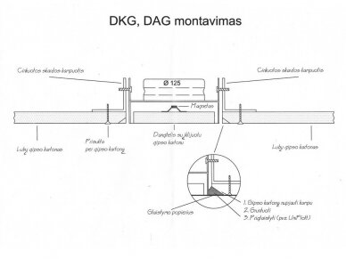 Priglaistomas vėdinimo difuzorius d125 2