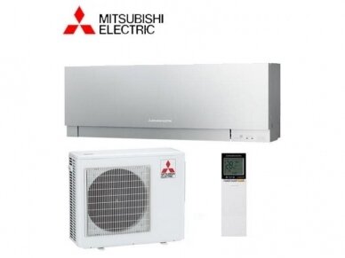 Šilumos siurblys oras-oras Mitsubishi Electric  MSZ-EF25VGKS/MUZ-EF25VGH  (2,5kW-3,2kW), sidabrinis -20