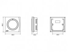 Termostatas su ratuku Danfoss WT-T 230V, 088U0620