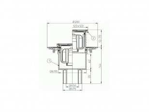 Trapas vertikalus HL310Npr DN40/50