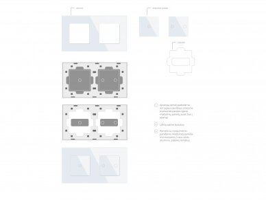 Tripolė, sensorinė, modulinė panelė (balta) 1