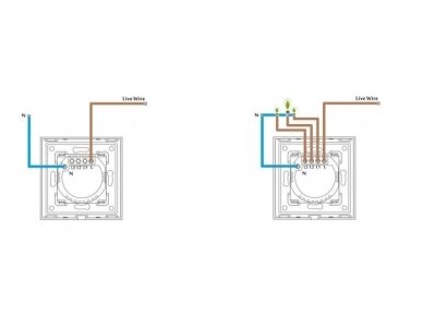Tripolis sensorinis jungiklis, nuotolinis valdymas (WIFI + RF) (L & N) (be panelės) 7