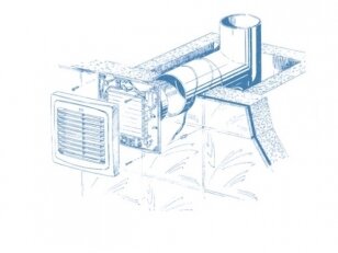 Ventiliatorius Blauberg AUTO100T su laikmačiu, automatine užsklanda