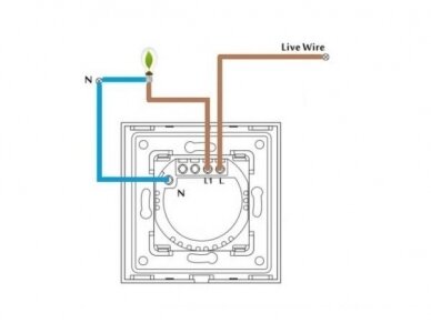 Vienpolis sensorinis jungiklis, nuotolinis valdymas (WIFI) (L ir N) (juodas) 7